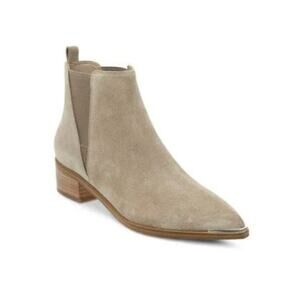 Marc Fisher Womens Beige Cloud Suede Yale Chelsea Pointed Toe Ankle Boot Size 8